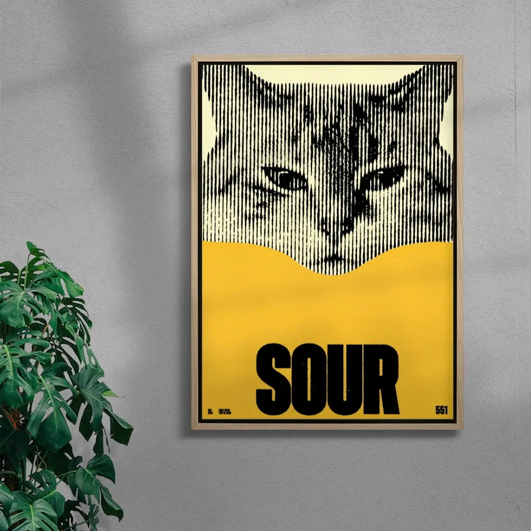 SOUR contemporary wall art print by Brad Mead - sold by DROOL