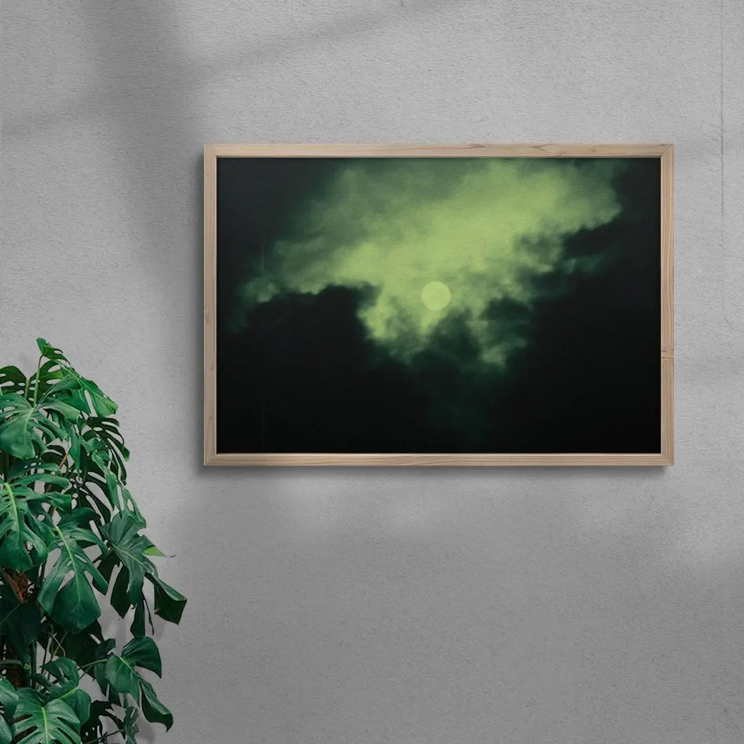 Veiled Moon contemporary wall art print by Omar Belattar - sold by DROOL