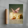 ButterFly contemporary wall art print by Alex Valentina - sold by DROOL