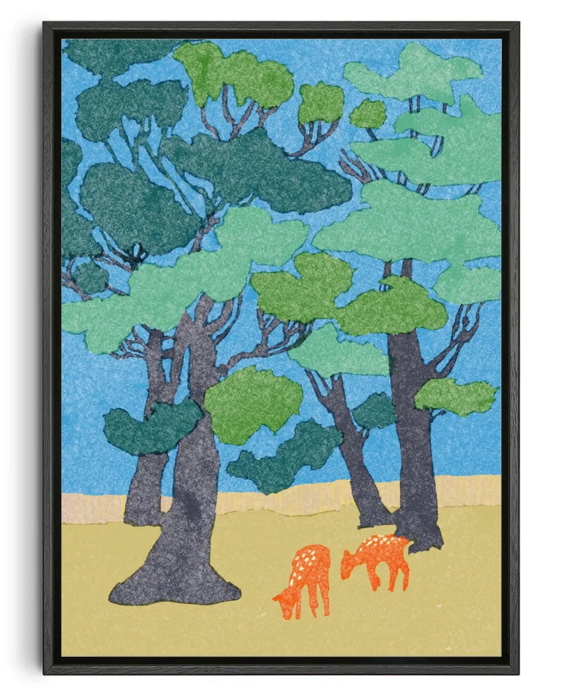 Nara contemporary canvas print by Lily Kong - sold by DROOL