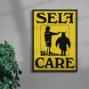 Self Care (Yellow) contemporary wall art print by Utsav Verma - sold by DROOL