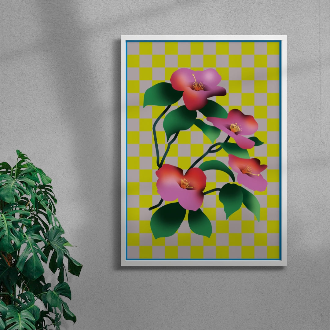 Japanese Flowers (3) contemporary wall art print by Will Da Costa - sold by DROOL