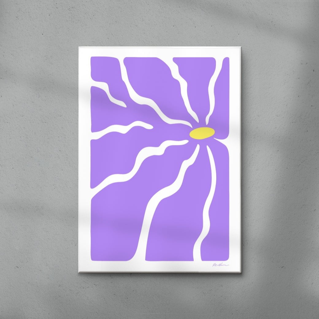 Violet Thirst - UNFRAMED contemporary wall art print by Kim Van Vuuren - sold by DROOL