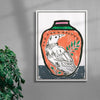 Tūī Bird contemporary wall art print by Caitlin Flood-Molyneux - sold by DROOL