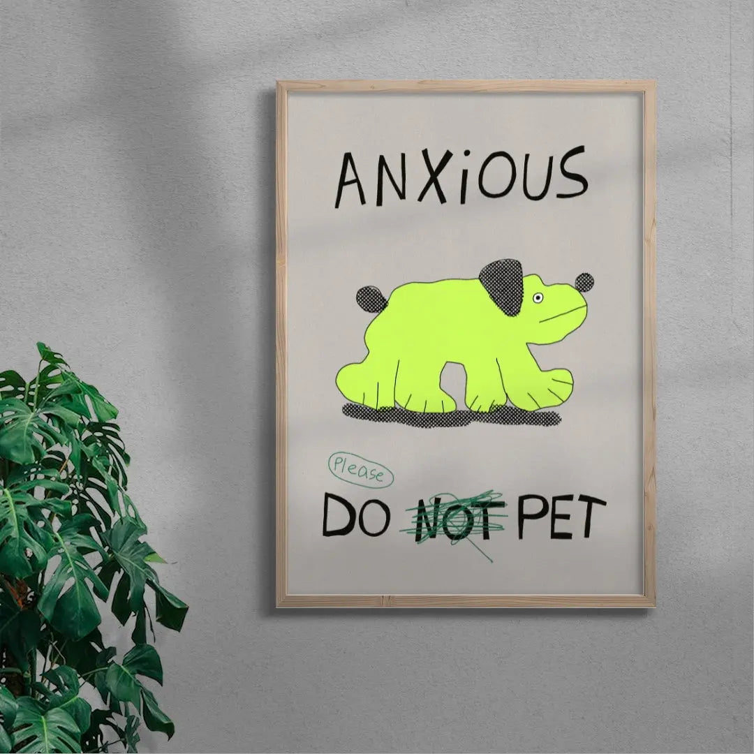 Anxious Dog contemporary wall art print by Bianca Beneduci Assad - sold by DROOL