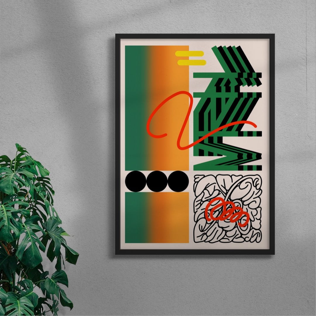 Clean contemporary wall art print by Tristan Huschke - sold by DROOL