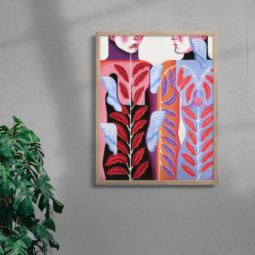 Sisters contemporary wall art print by Carla Petelski - sold by DROOL