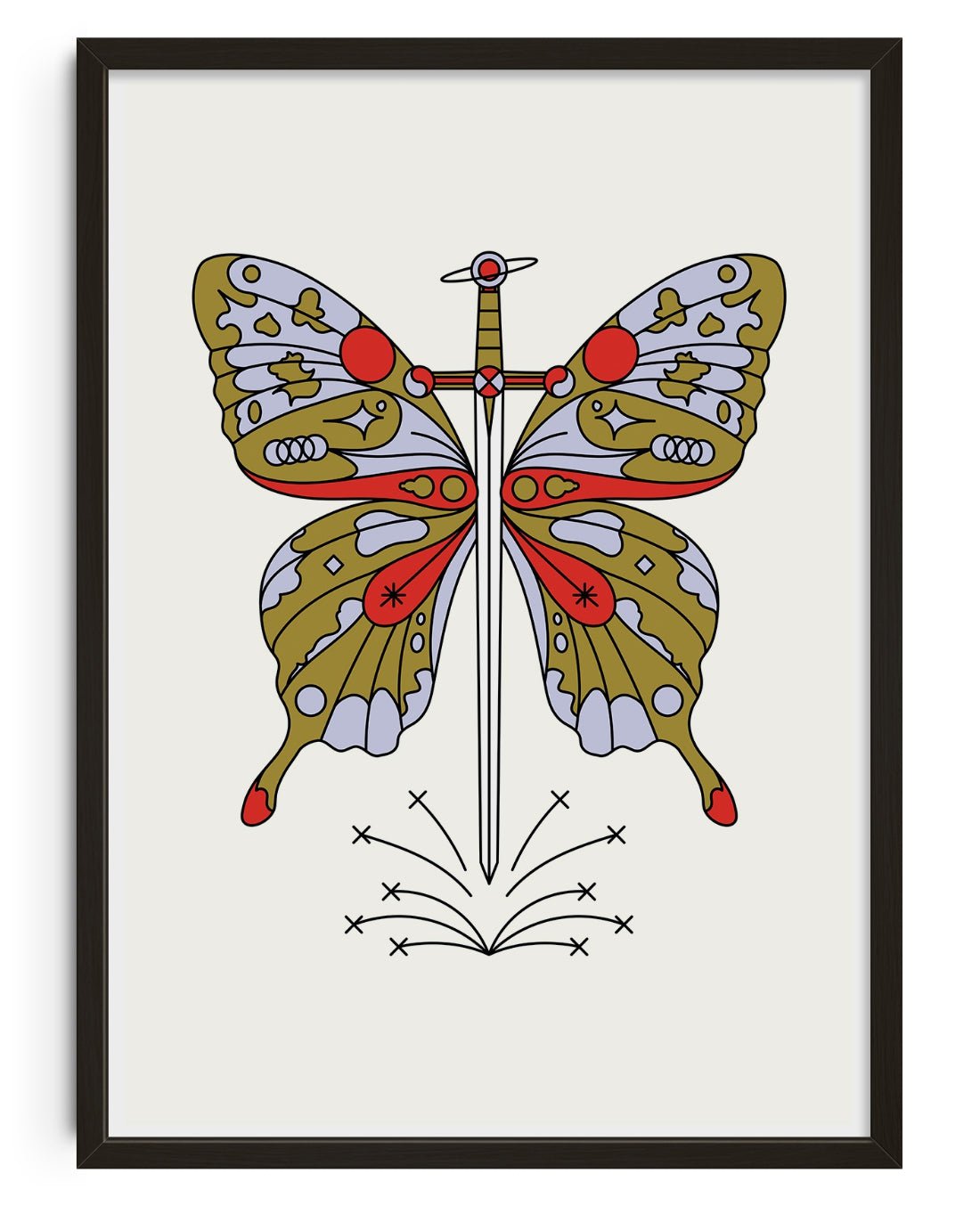 Mariposa contemporary wall art print by Juan Sebastián Rosillo - sold by DROOL