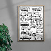 JAPANESE CARS contemporary wall art print by Max Blackmore - sold by DROOL