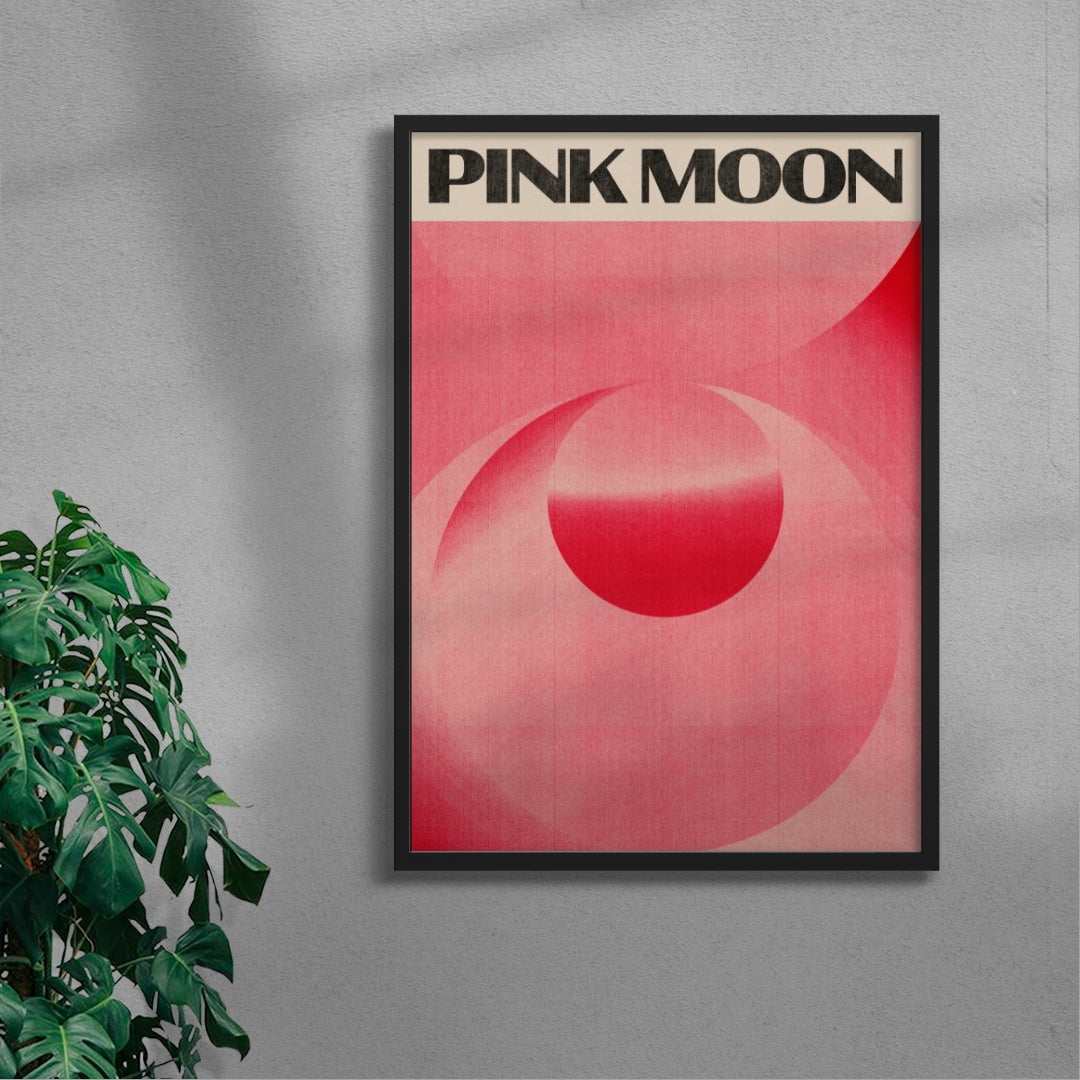 11.7x16.5" (A3) / Unframed Pink Moon - UNFRAMED contemporary wall art print by Henry M. - sold by DROOL