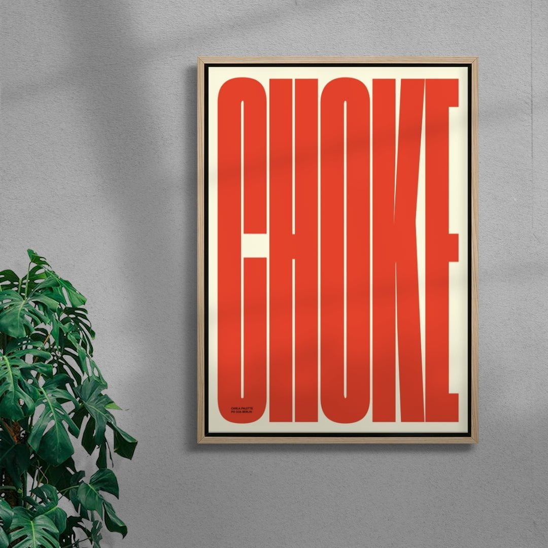 CHOKE contemporary wall art print by Carla Palette - sold by DROOL