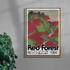 Red Forest contemporary wall art print by George Kempster - sold by DROOL