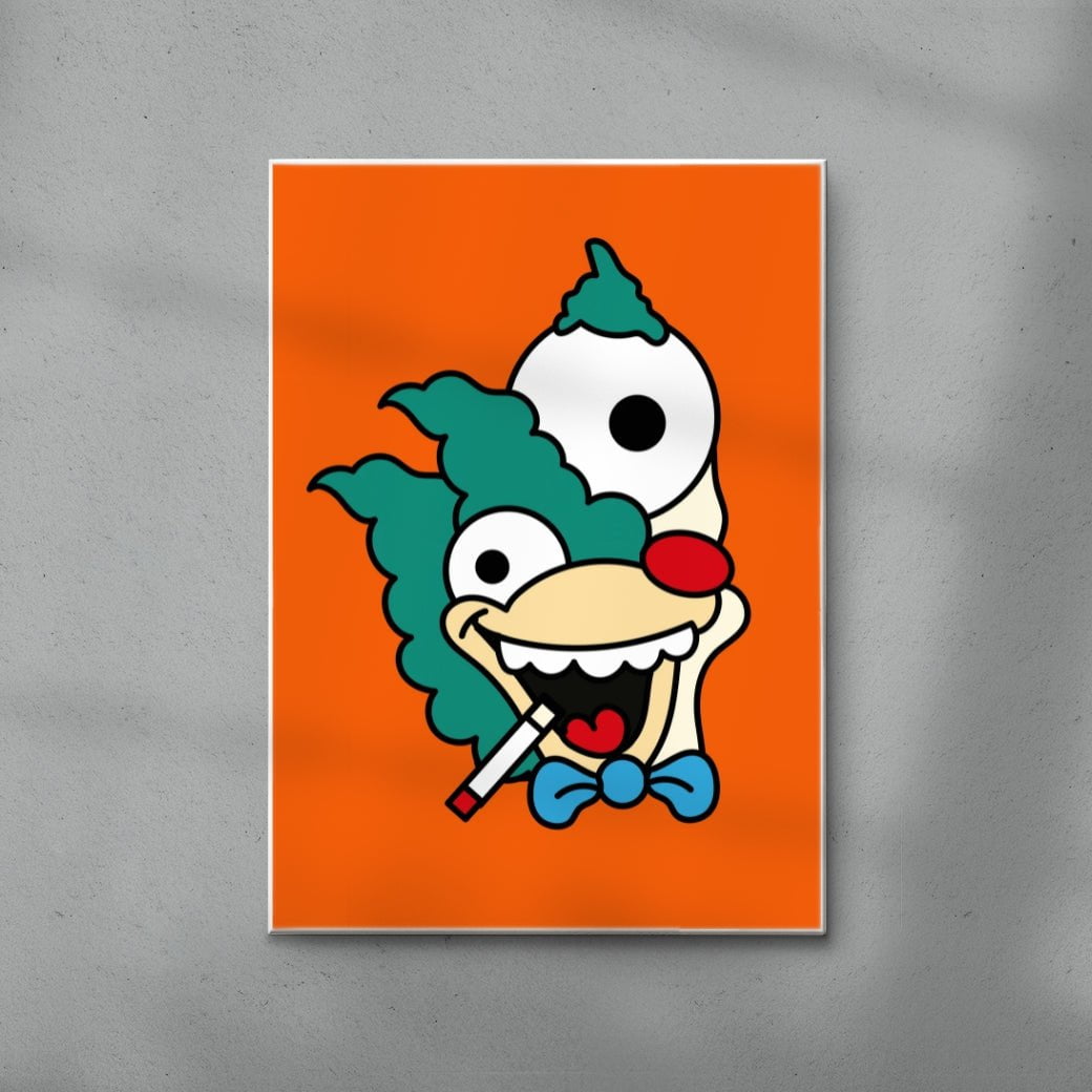 Picasso Krusty contemporary wall art print by Ignorance1 - sold by DROOL