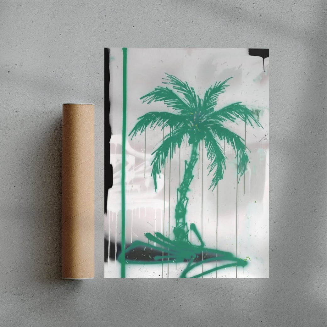 Palm’s Spaghetti contemporary wall art print by Dom Russo - sold by DROOL