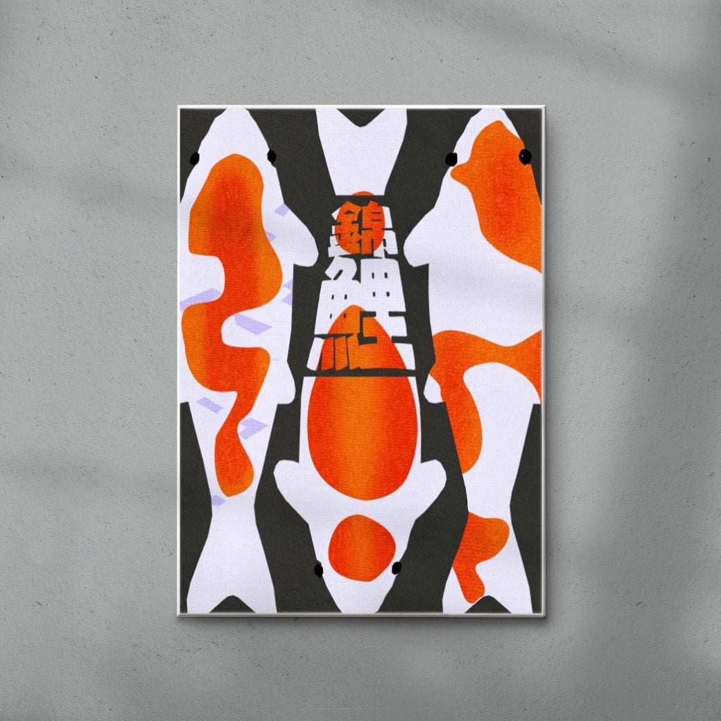 Nishikigoi 3 contemporary wall art print by Othman Zougam - sold by DROOL