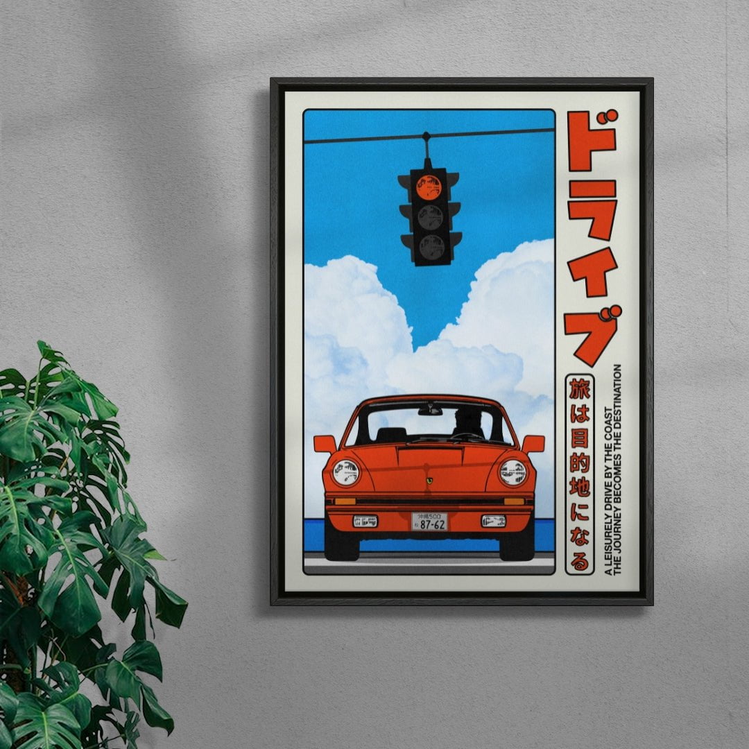 Drive contemporary wall art print by Othman Zougam - sold by DROOL
