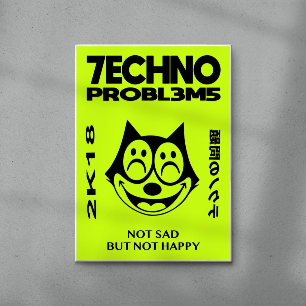 Felix Techno Problems contemporary wall art print by Ignorance1 - sold by DROOL