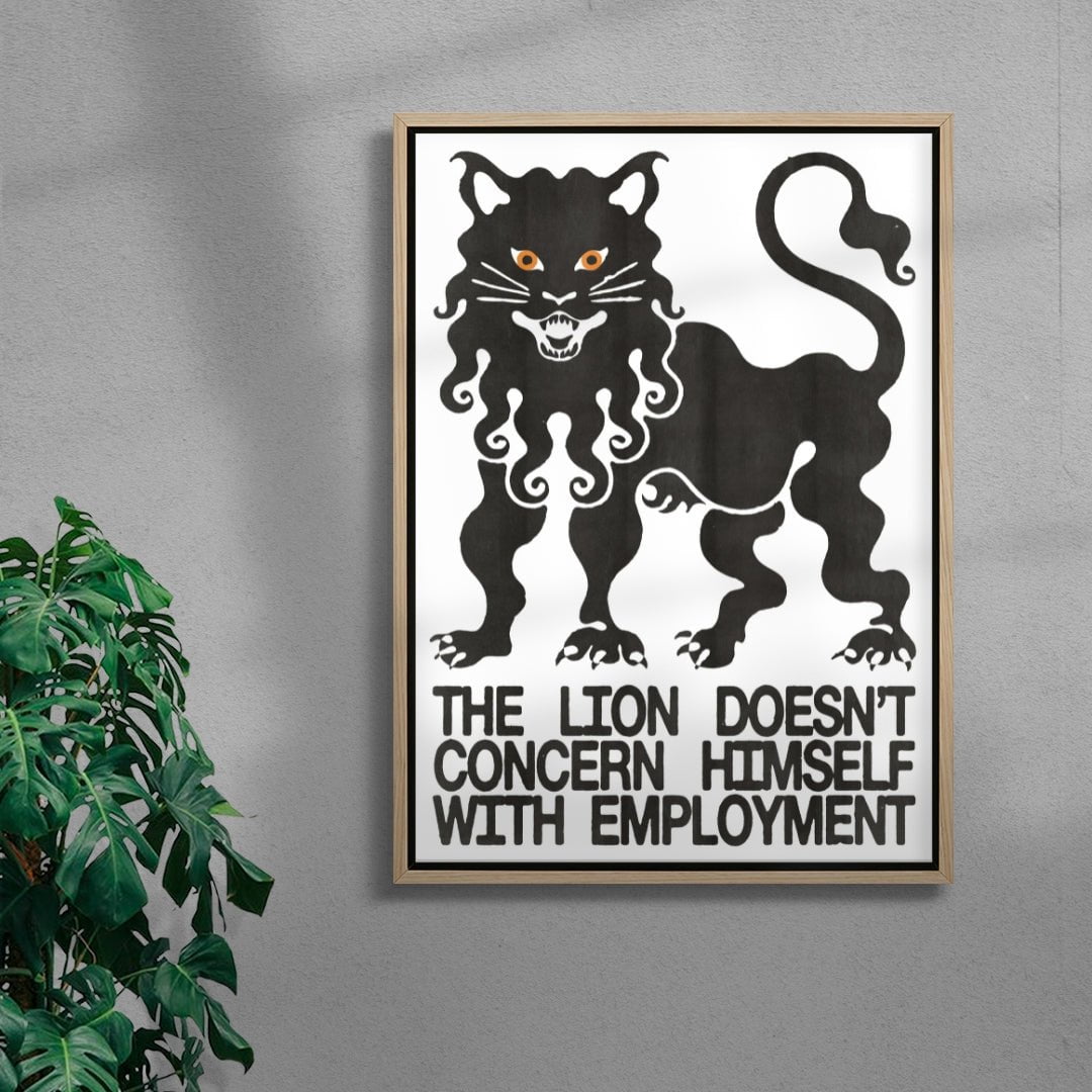 The Lion contemporary wall art print by Alexander Khabbazi - sold by DROOL