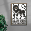 The Lion contemporary wall art print by Alexander Khabbazi - sold by DROOL