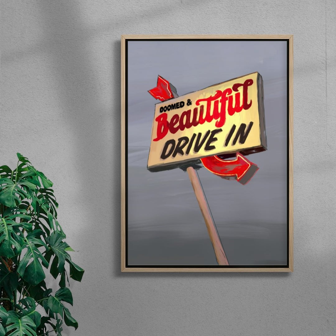 Doomed & Beautiful contemporary wall art print by Laurie Campbell - sold by DROOL