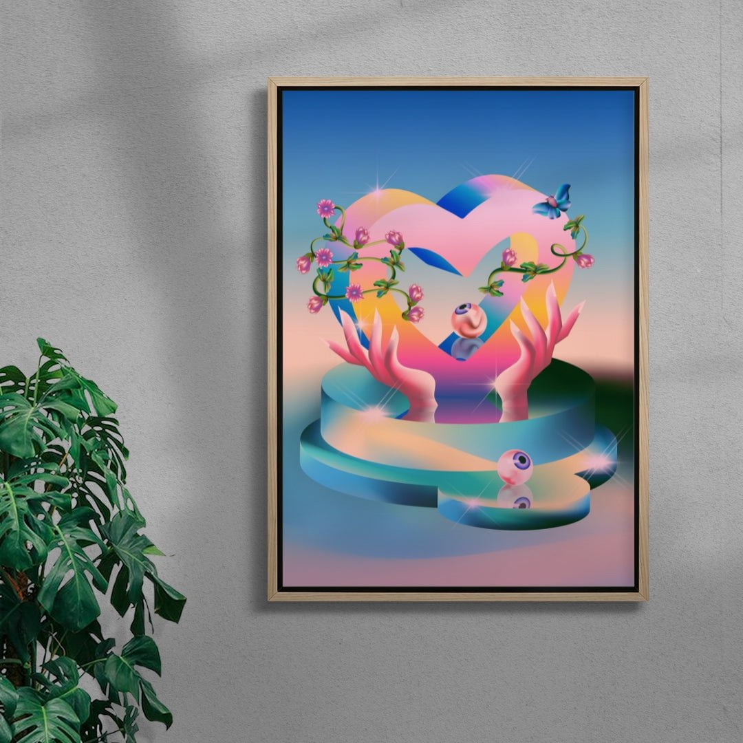 Magic Heart Portal contemporary wall art print by Paulina Almira - sold by DROOL
