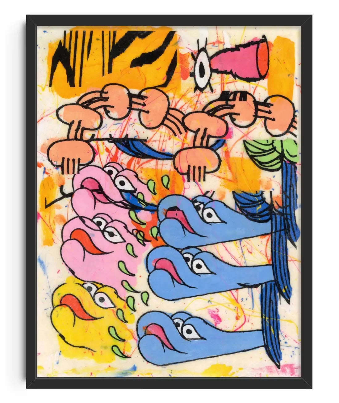 The Worm's Birthday  contemporary art print by Patrick Kyle - sold by DROOL