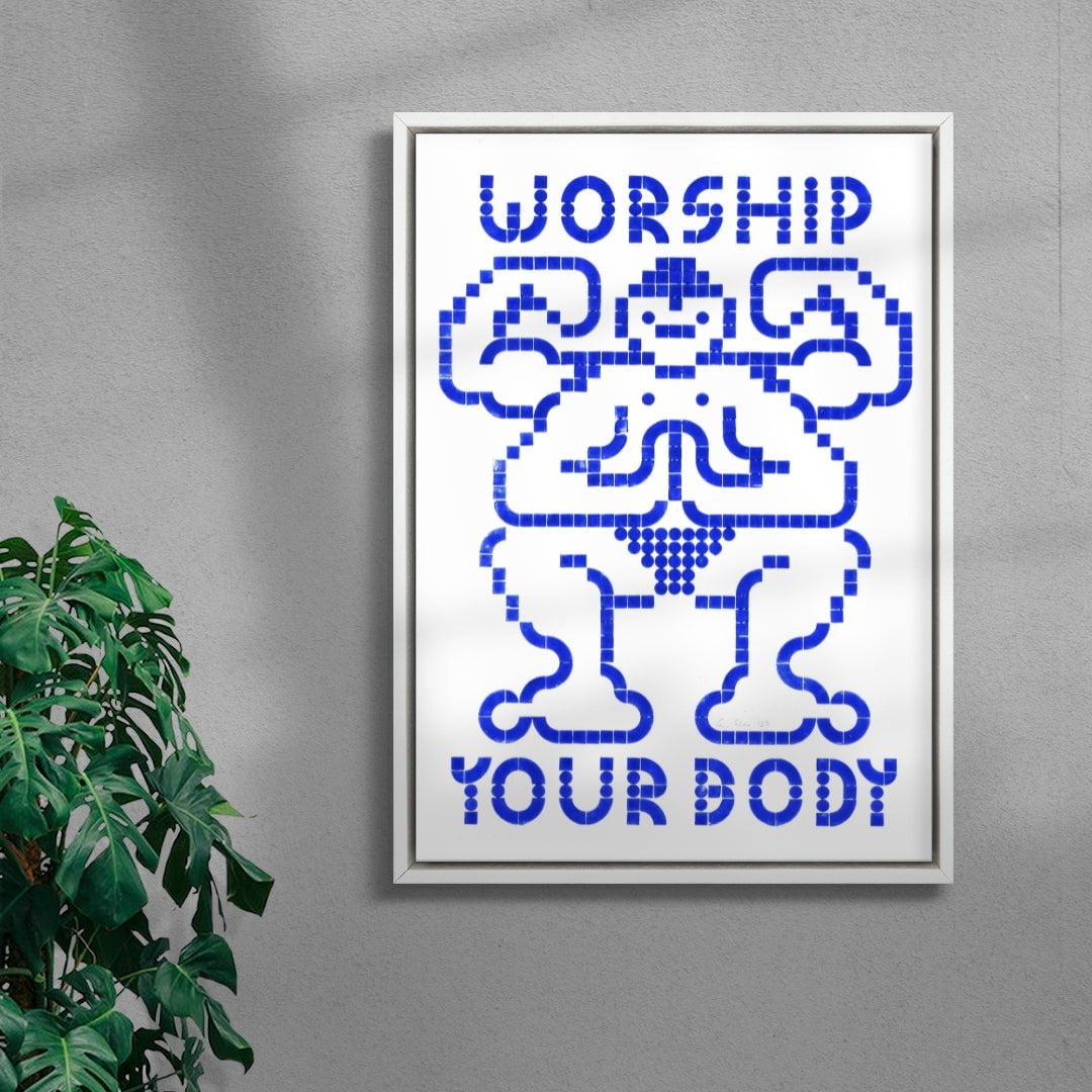 Worship Your Body contemporary wall art print by Eric Schwarz - sold by DROOL