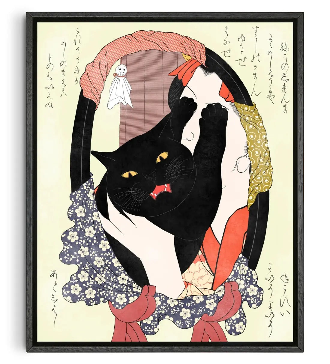 Cat dilemma contemporary canvas print by Yomi Kamoike - sold by DROOL