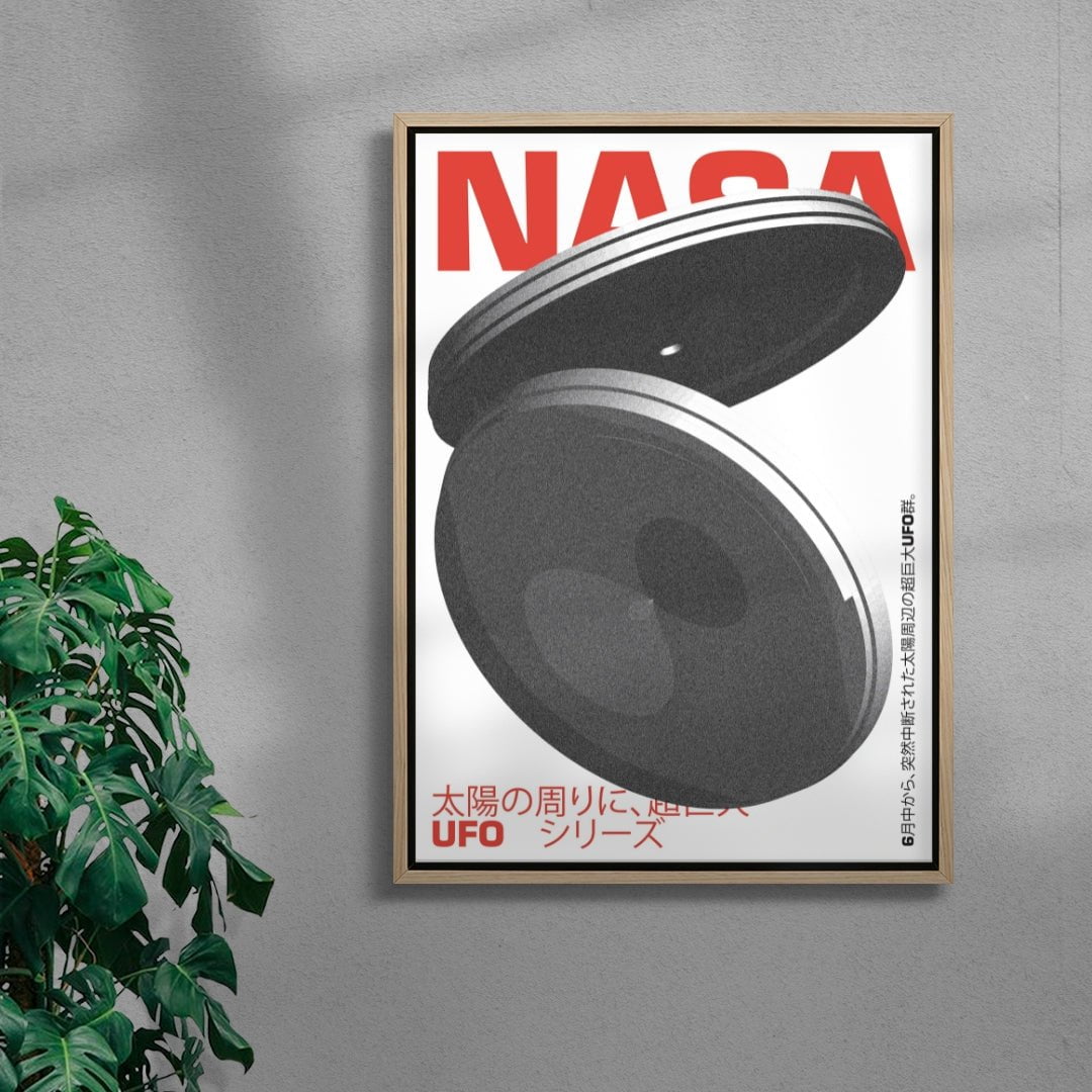 UFO contemporary wall art print by Maxim Dosca - sold by DROOL