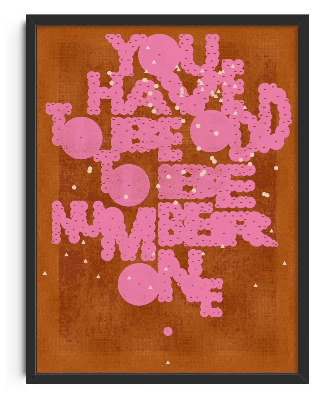 Number One contemporary wall art print by Pavel Ripley - sold by DROOL