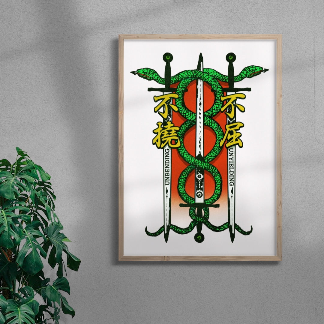 Unbending and Unyielding contemporary wall art print by Othman Zougam - sold by DROOL