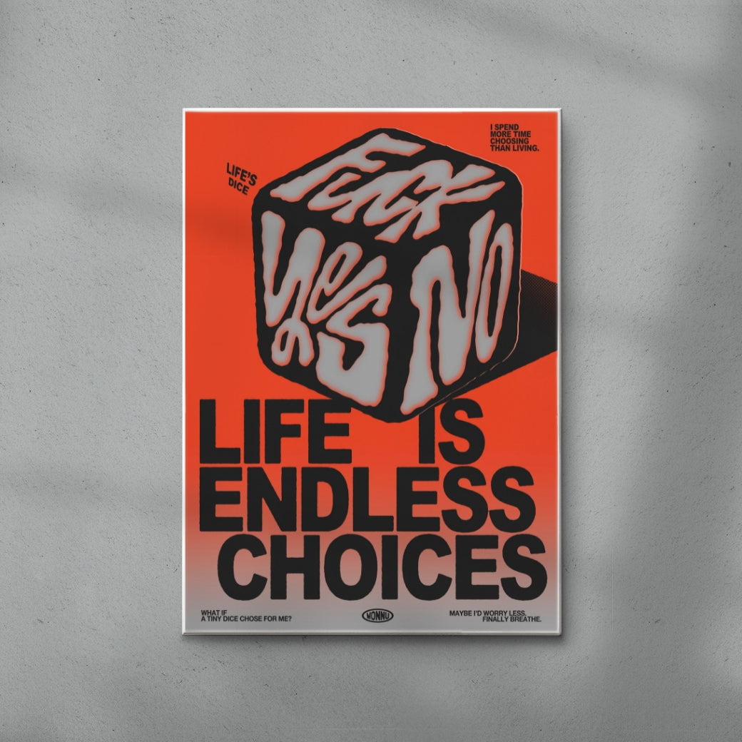 Life's Dice contemporary wall art print by Wonnu - sold by DROOL