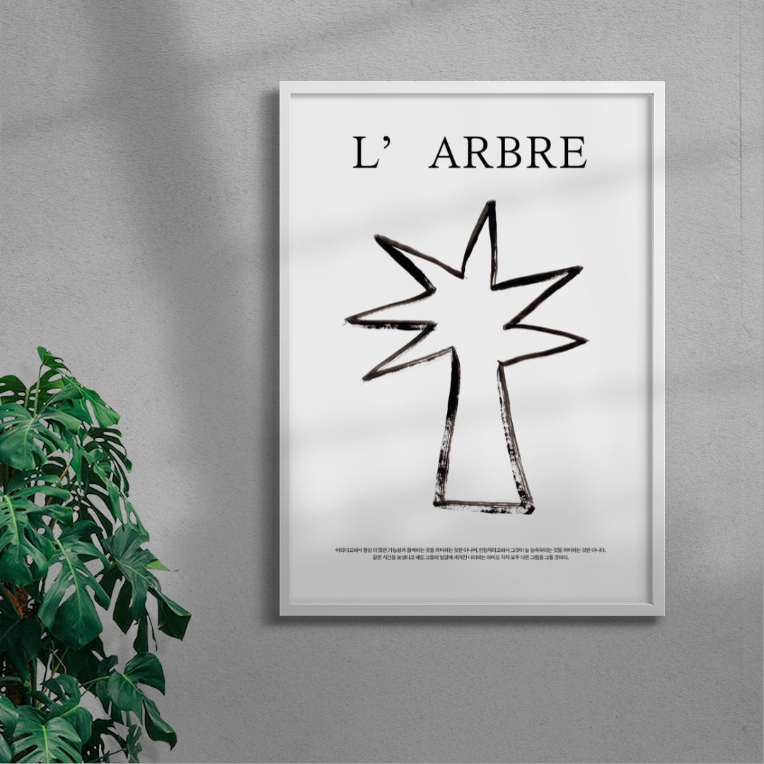 L'ARBRE contemporary wall art print by mareykrap - sold by DROOL