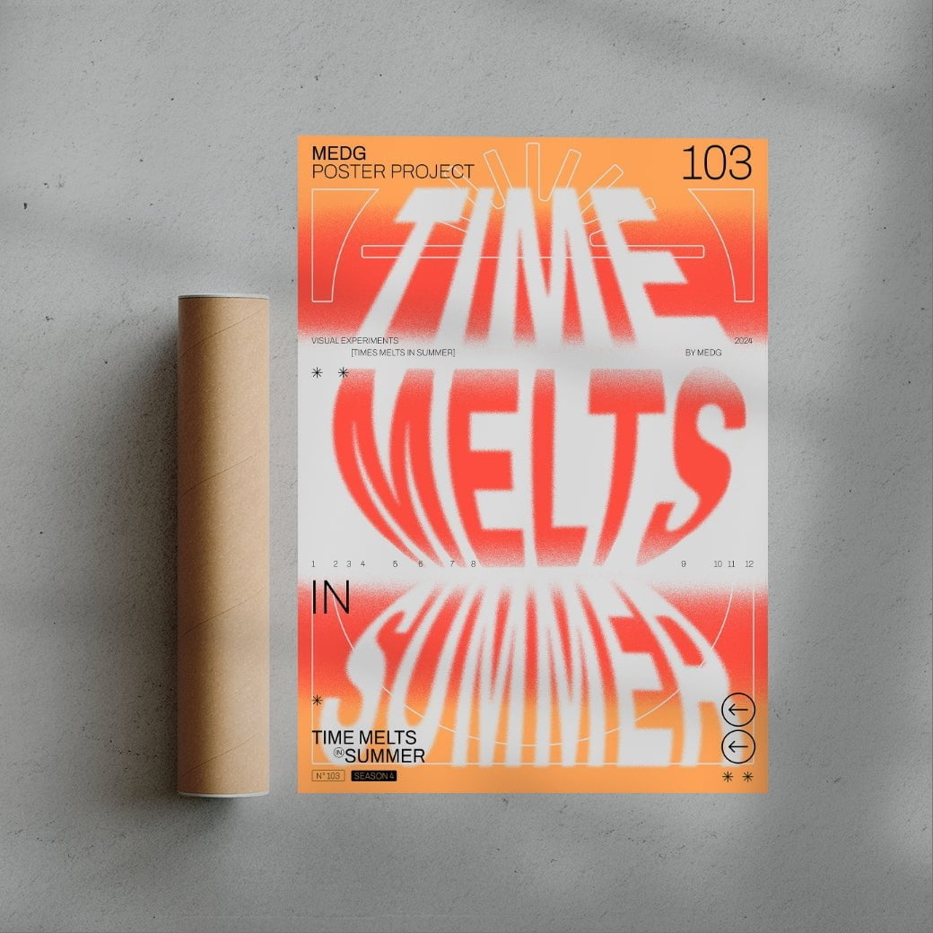 Time Melts In Summer contemporary wall art print by MEDG - sold by DROOL