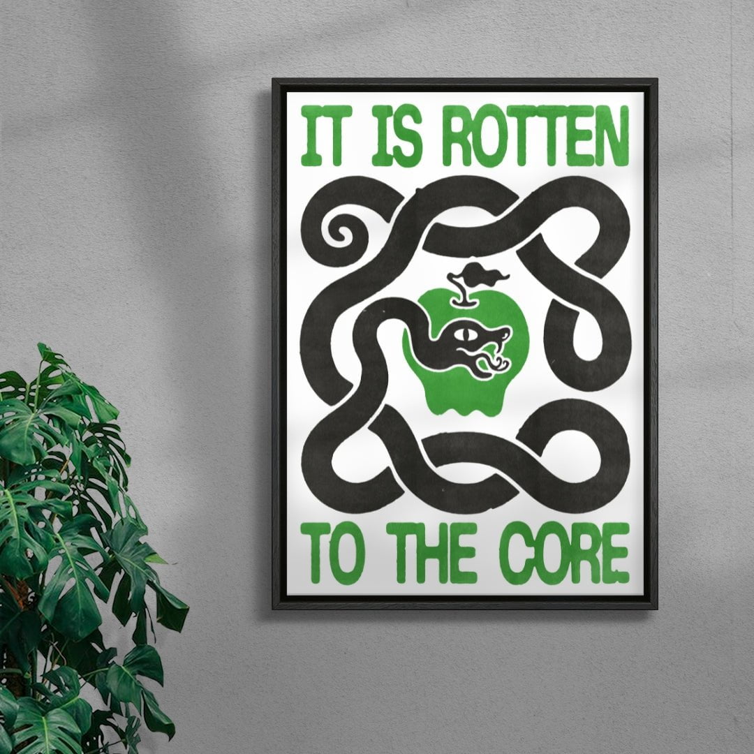 ROTTEN TO THE CORE contemporary wall art print by Alexander Khabbazi - sold by DROOL