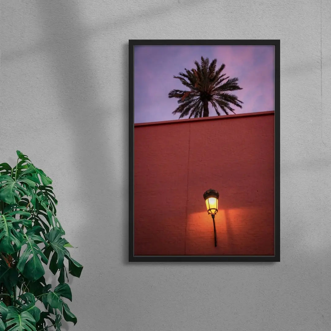 Night Palm contemporary wall art print by Christian Lathom-Sharp - sold by DROOL