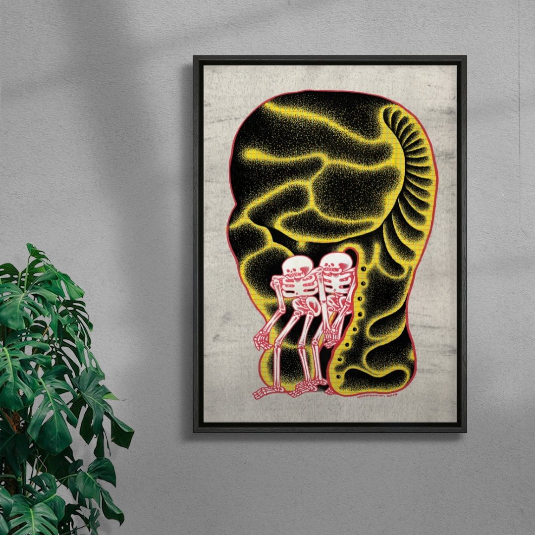 Love in Boxing Gloves contemporary wall art print by LINWENXIN - sold by DROOL