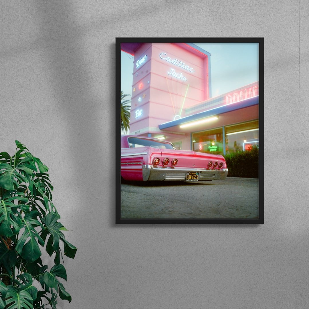 Pink Motel contemporary wall art print by 6.tiff - sold by DROOL