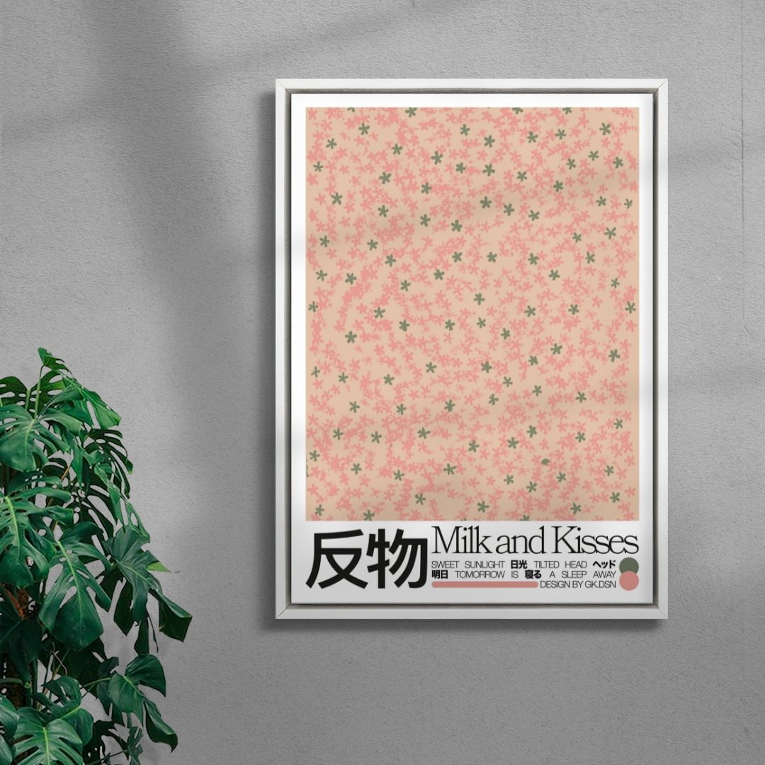 Milk and Kisses contemporary wall art print by George Kempster - sold by DROOL