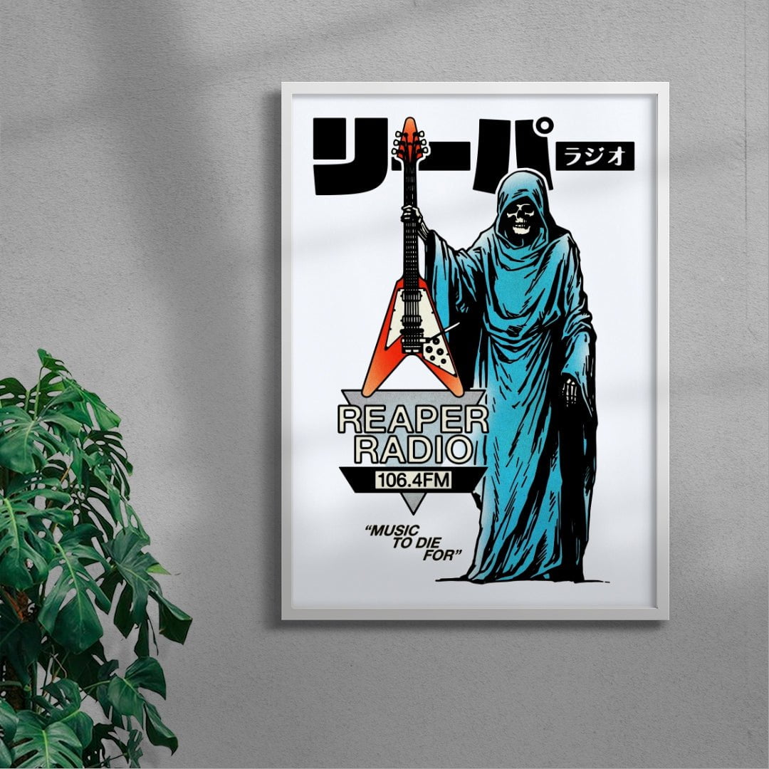 Reaper Radio contemporary wall art print by Othman Zougam - sold by DROOL
