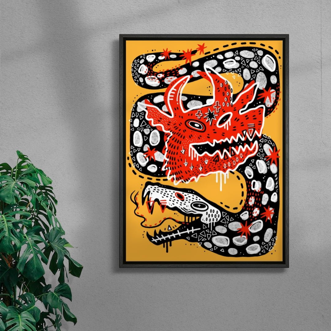 Best Friend contemporary wall art print by Kwonny - sold by DROOL