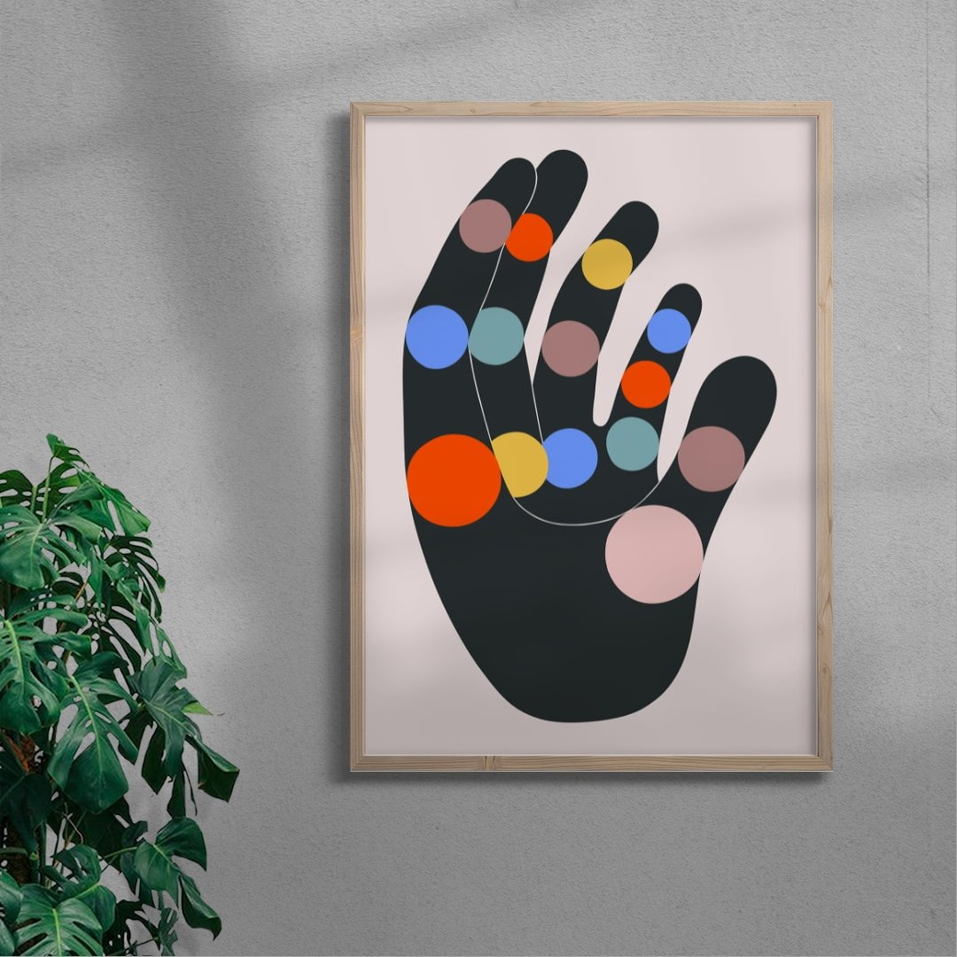 Colors Hand contemporary wall art print by David Vanadia - sold by DROOL