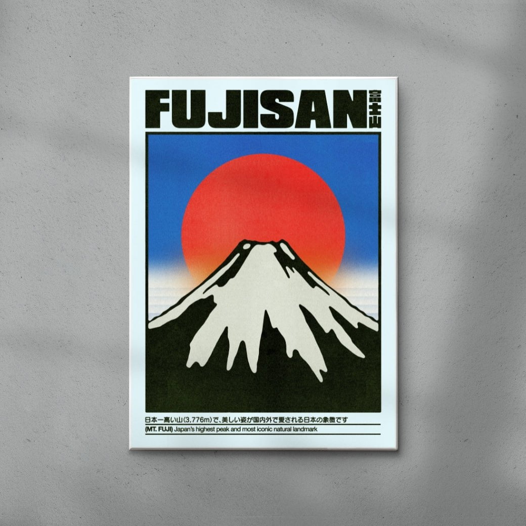 Fujisan contemporary wall art print by Othman Zougam - sold by DROOL