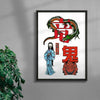 Ukiyo Marks contemporary wall art print by Othman Zougam - sold by DROOL