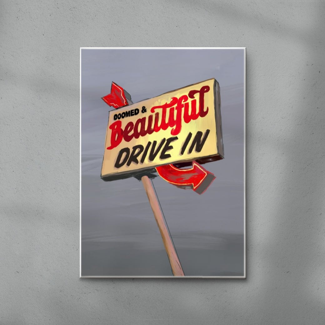 Doomed & Beautiful contemporary wall art print by Laurie Campbell - sold by DROOL