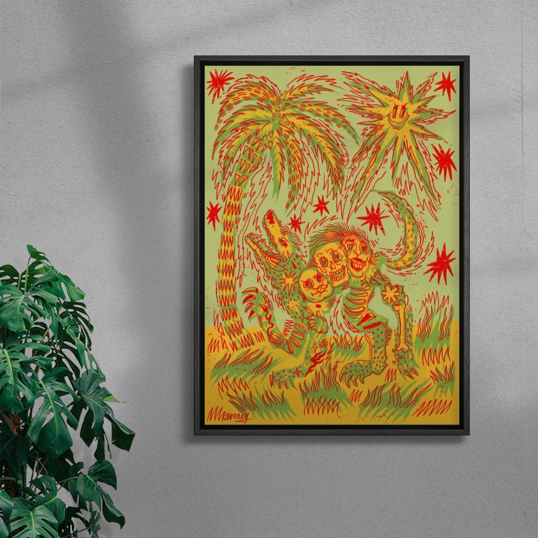 Blazing Hot contemporary wall art print by Kwonny - sold by DROOL