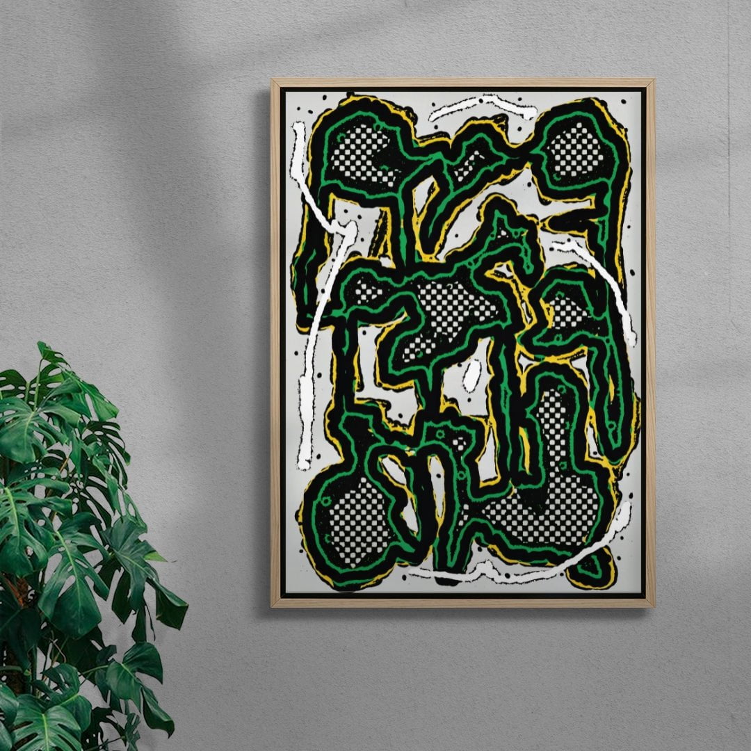 Bleh contemporary wall art print by Jorge Santos - sold by DROOL