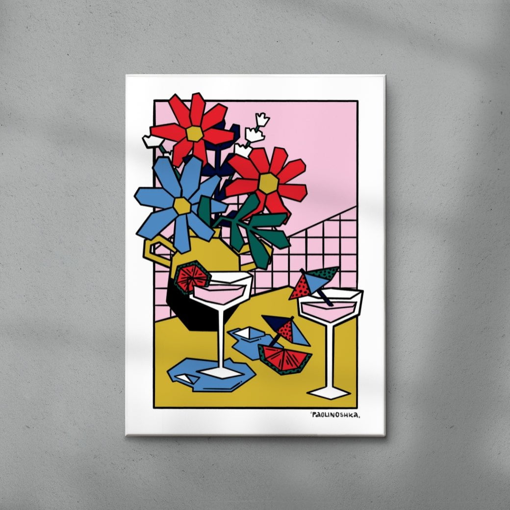 Apero contemporary wall art print by Paolinoshka - sold by DROOL