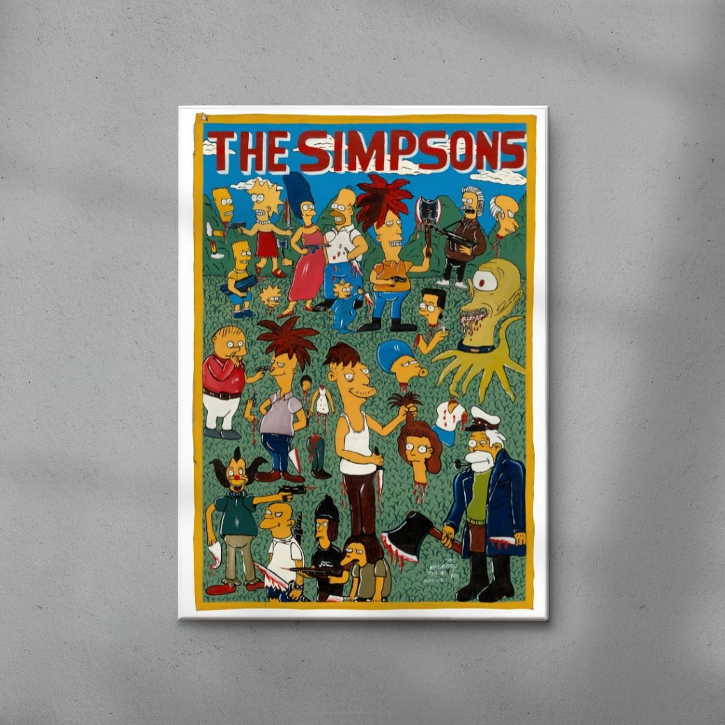 The Simpsons contemporary wall art print by Deadly Prey - sold by DROOL
