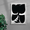 Black rose contemporary wall art print by Konrad Grafik - sold by DROOL